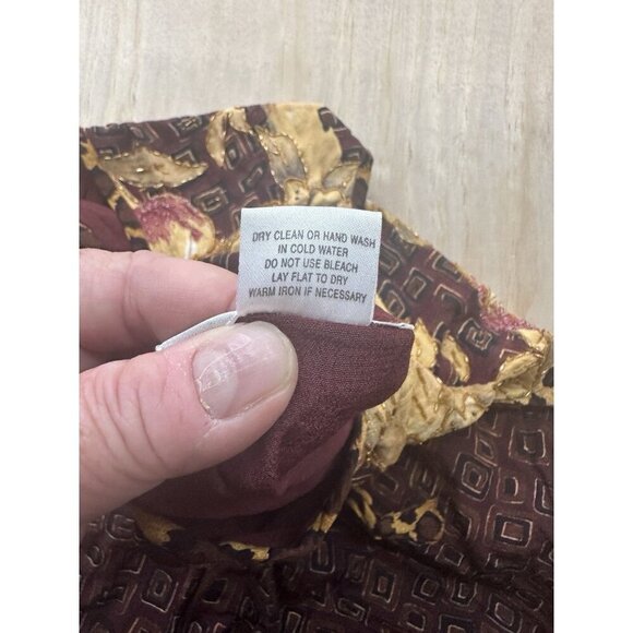 We Be BOP Sz 3x WILD Batik Rayon Camp Patchwork Vest Fall Browns Golds Beaded - Picture 7 of 7
